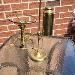 19th Century Student Lamp Brass