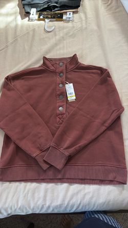 C&C California Button Mock Neck Sweatshirt