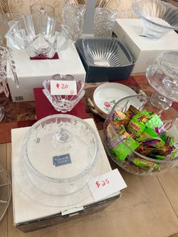 $25 bowl crystal flower vase