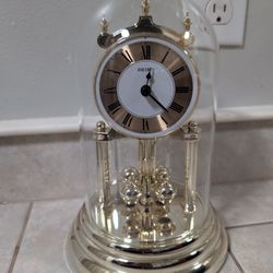 Seiko Gold Tone Anniversary Mantel Clock 