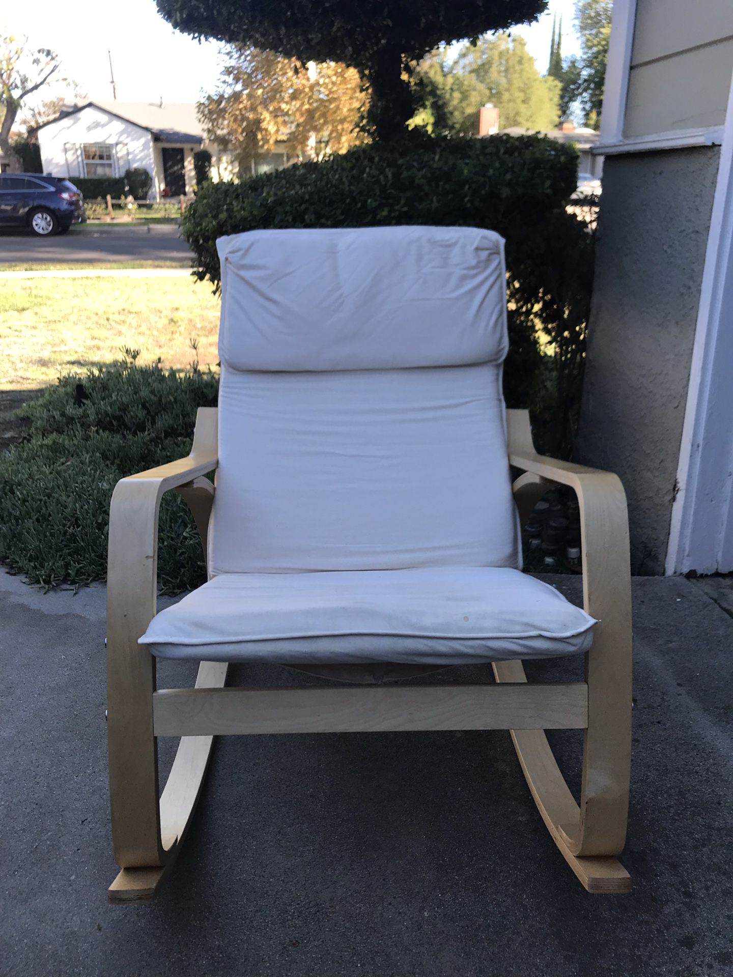 White/wood Ikea Rocking Chair