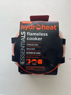 New Portable Hydroheat Flameless Cooker Featuring a Stainless Steel Bowl