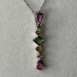 Multi-Color Tourmaline Necklace 
