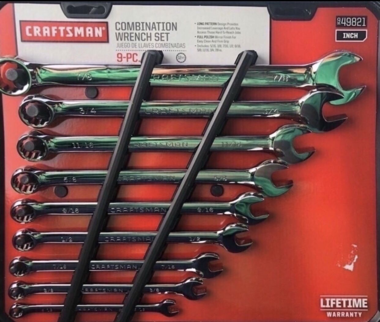 Craftsman 9 piece combination wrench set inch(new))