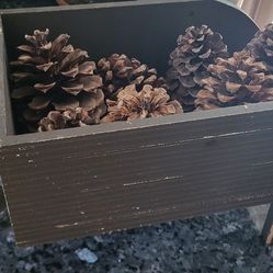 Large Wooden Decortive Wheel Barrow