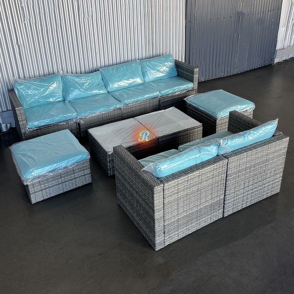10pc Outdoor Patio Furniture Sectional Set