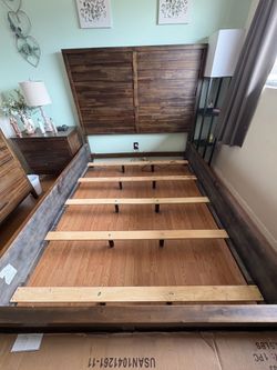 Queen bed frame and box spring ONLY