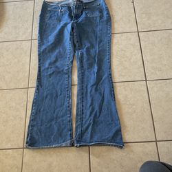 Low Rise Blue Flared Women Jeans