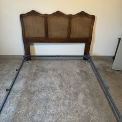 Used Queen Size Mattress, Box Springs, And Frame w/ Headboard 