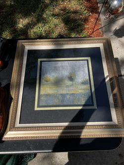 26”x26” Watercolor Painting With Frame