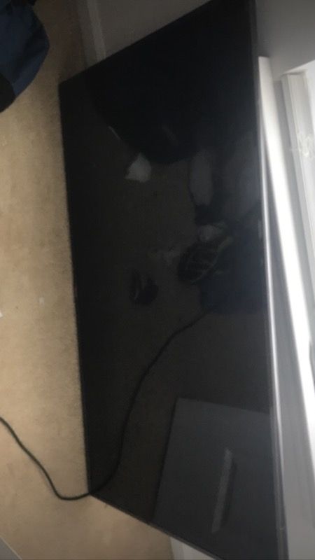 50 inch got a crack in it can be fix just don't have it right now