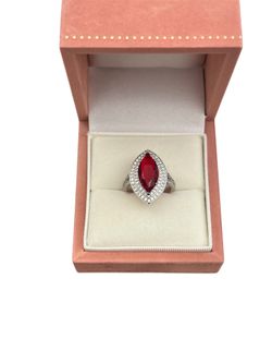 S925 silver plated CZ ring