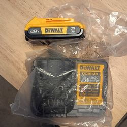 DeWalt New Battery 2 Ah And Charger Firm