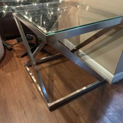 Glass Coffee And End Table