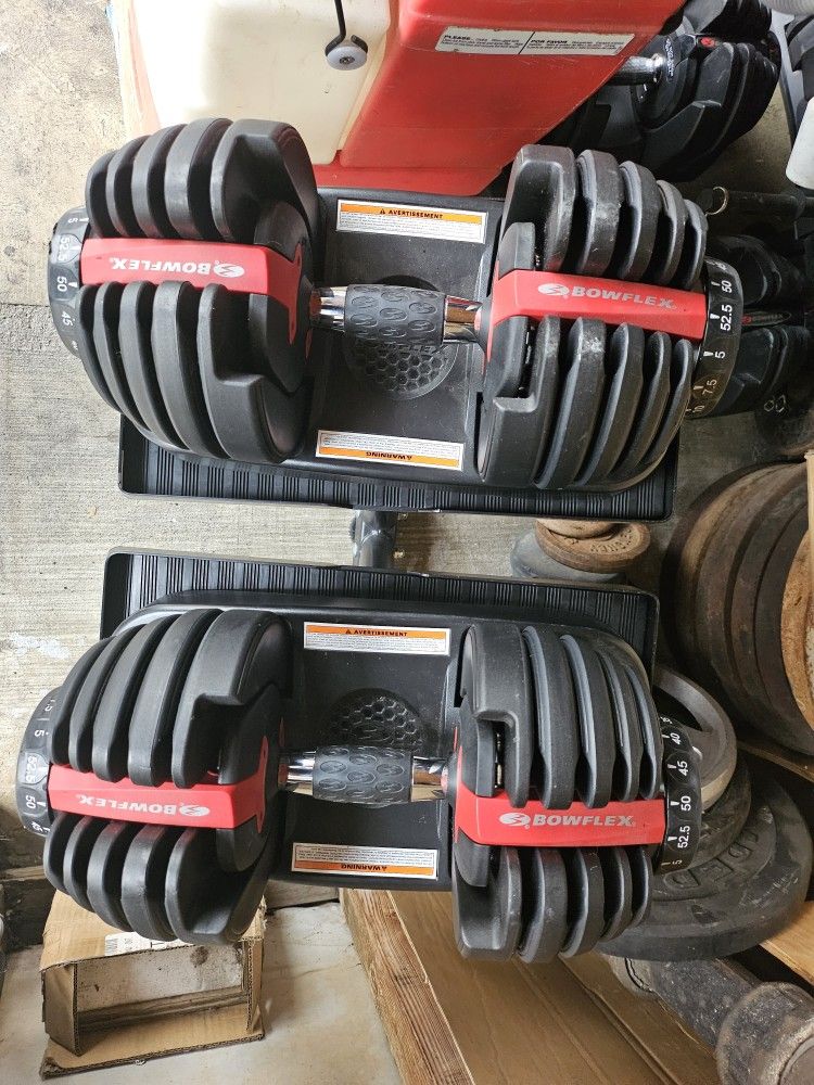 Pair Of Bowflex Dumbbells 52.5 Lbs