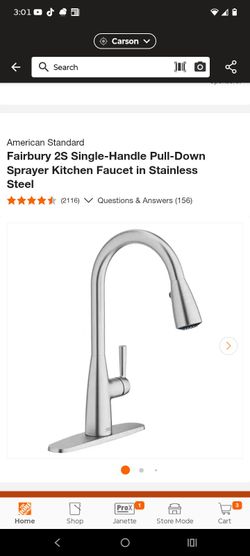 American Standard
Fairbury 2S Single-Handle Pull-Down Sprayer Kitchen Faucet in Stainless Steel