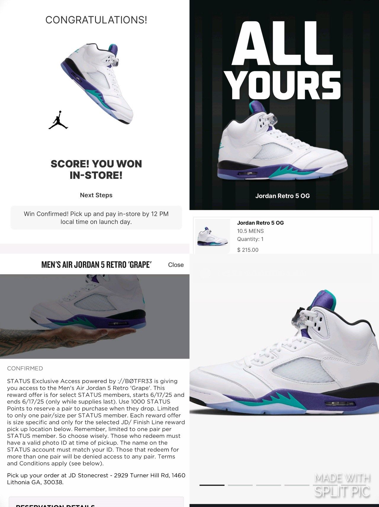Jordan 5 Grape