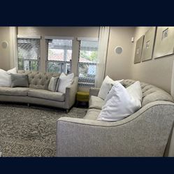 2 Couches... Same Grey Pillows Just The White Once Not Included ... Great Condition No Rips ,  Smoke Free PET Free ... Have To Pick Up 