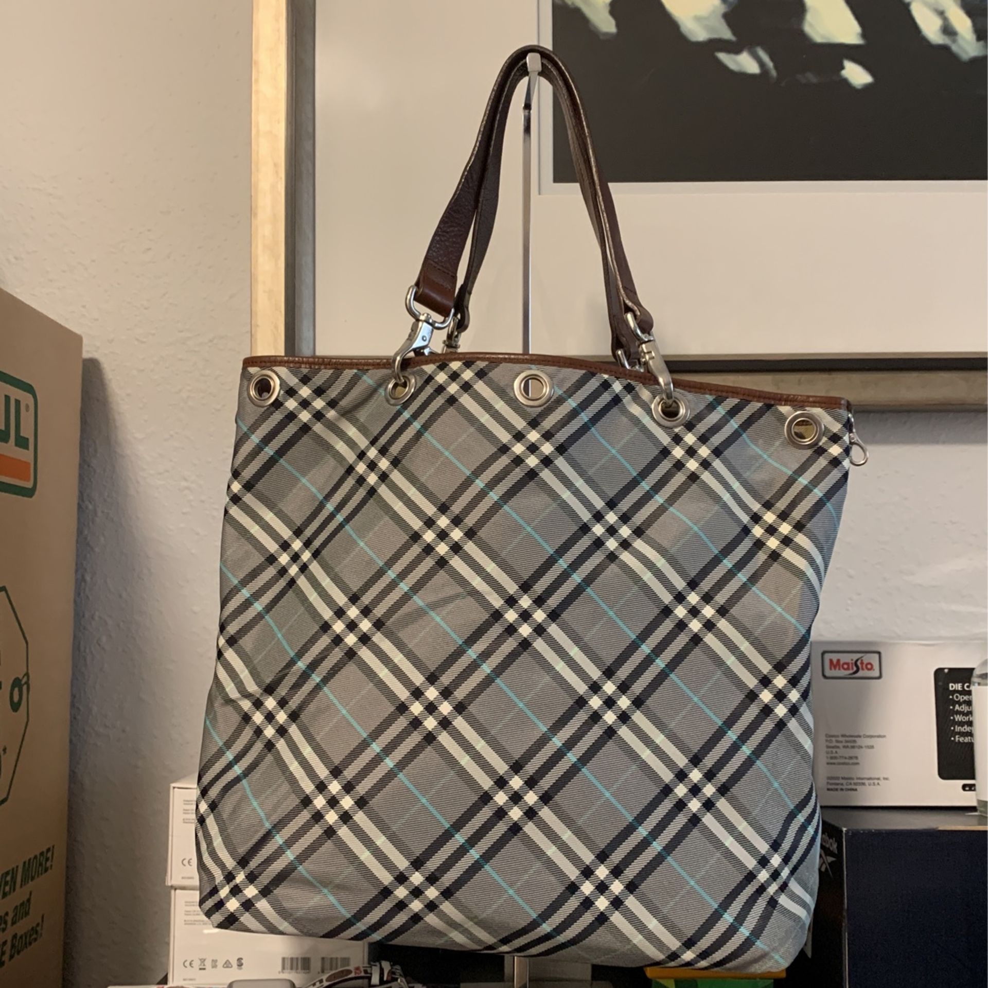 Vintage Burberry Tote Bag