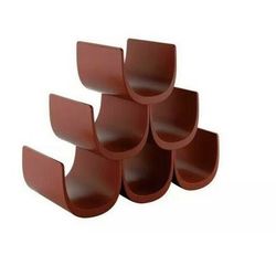 Santa Margherita and Alessi “Noe” Wine Rack - Resin Dark Red - Holds 6 Bottles