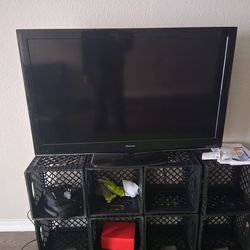 Smart tv plus milk crate stand
