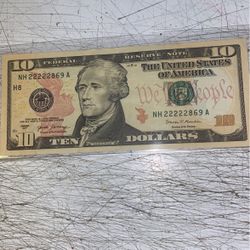 Un Billete De $10 Para Colección