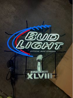 Bud light Super Bowl neon sign and Coors neon sight