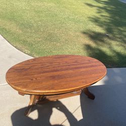 46x26 Oval Oak Coffee Table 
