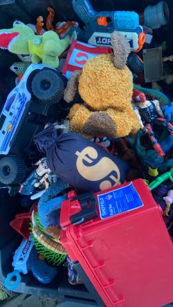 Bin of toys