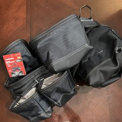 Husky Framer’s 3‑Bag Tool Belt w/ Suspenders – New