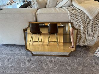 World Market Scalloped Rectangular Wall Mirror