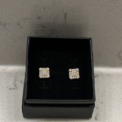 Iced Out Moissanite Stud Earring – 5X Gold Plated on Sterling Silver | 0.63CT VVS1 – $100 OBO