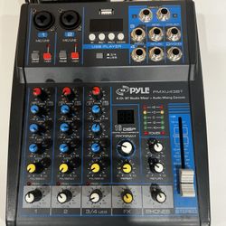 Pyle Bluetooth Audio Mixer – 4 Channel w/ USB & Effects