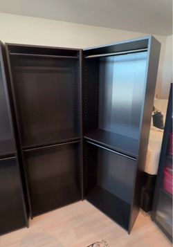 Bookshelf wardrobe closet system