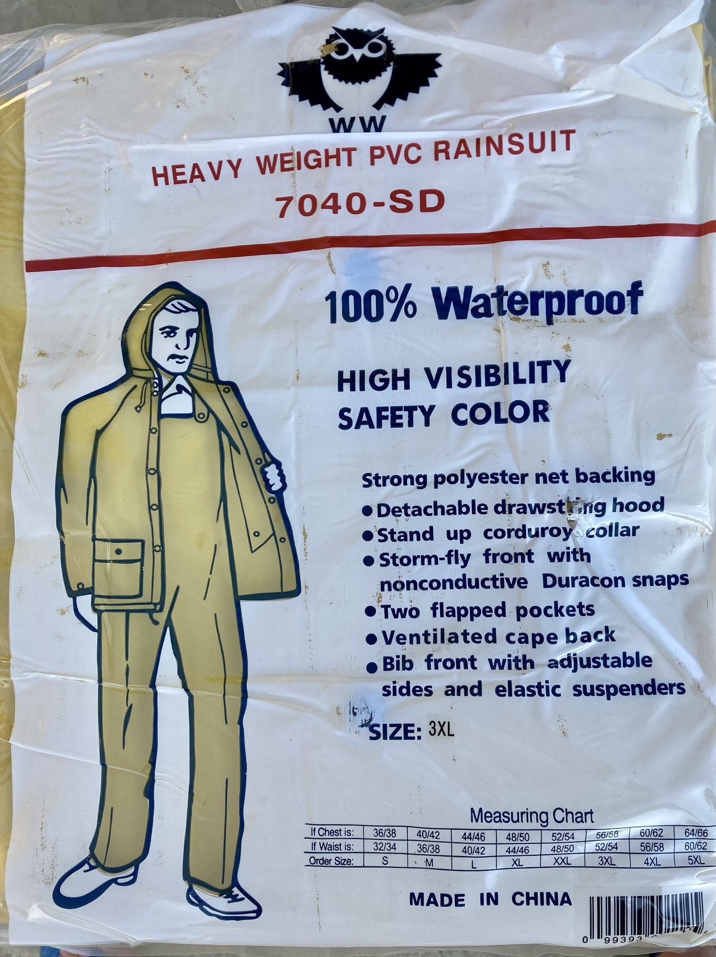 Rain Suit, 3X, New