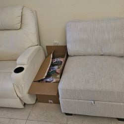 Free Recliner And Sofa With Storage 