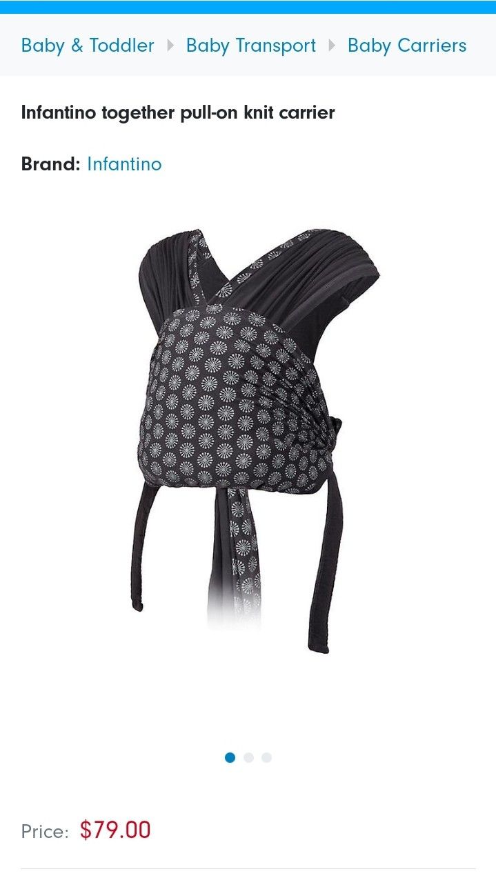 Infantino together pull on knit carrier for Sale in Coachella CA