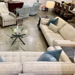 Caladeron Sandstone Living Room Set /couch / Sofa and Loveseat