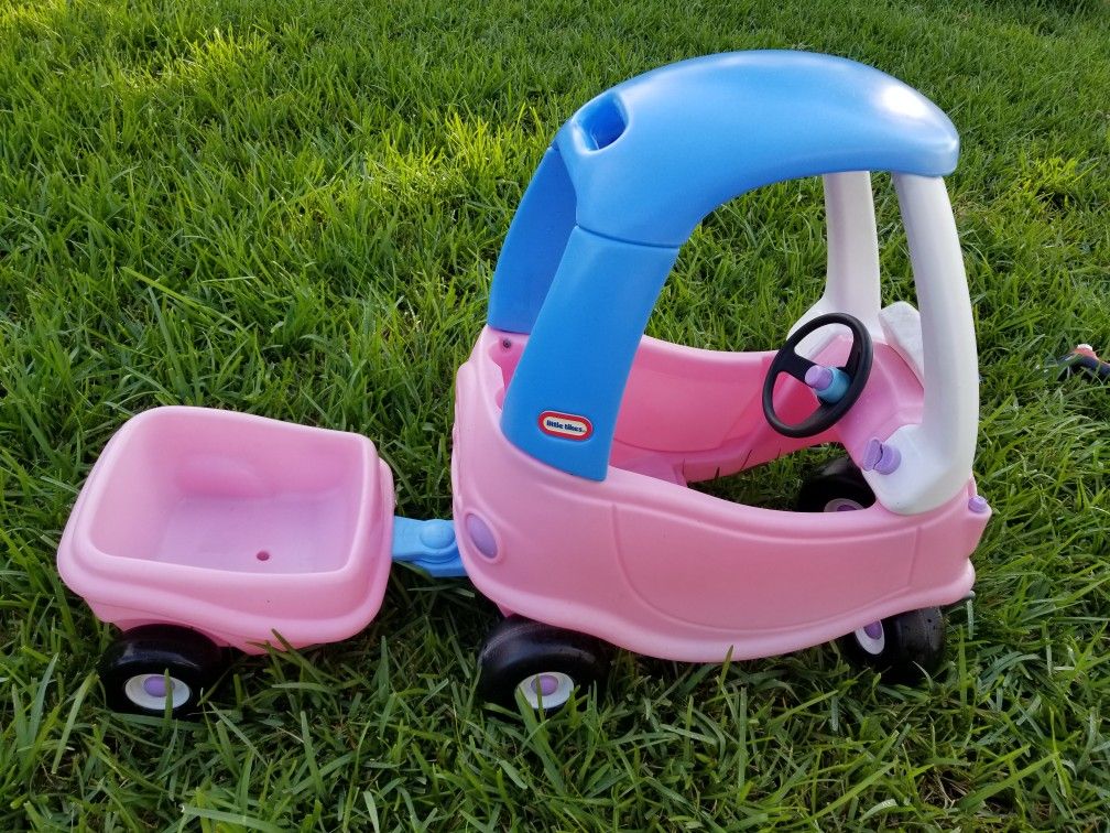 Little tikes princess cozy coupe with trailer