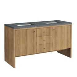 Hudson 60.0 in. W x 23.5 in. D x 34.2 in. H Double Bathroom Vanity