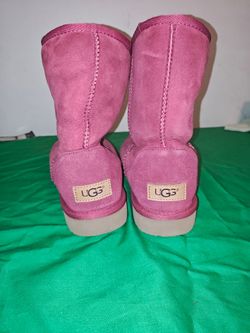 UGG Classic Short Boots Pink Suede