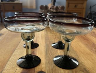 Vintage Rustic Margarita Glasses from Mexico