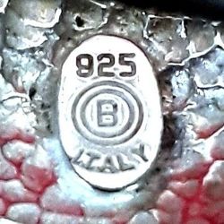 Sterling Silver Statement Ring Size 6-7 Band Cheetah Leopard Design  Italy "B" Designer Marking 925 Italy. Fur Pattern, Cheetah
