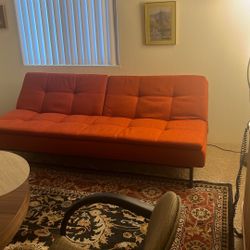 Sleeper Futon In Burnt Paprika