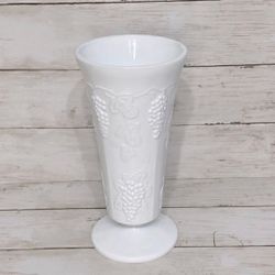 Vintage Indiana Glass Co. Milk Glass Footed Vase PRICE FIRM