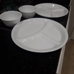 New WOT CORELLE Divided PLATES, $3 Each