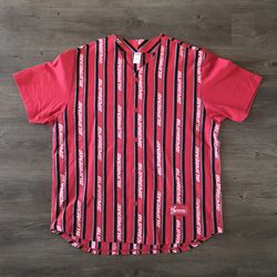 Supreme Button T Shirt Jersey 100% Cotton Size Large