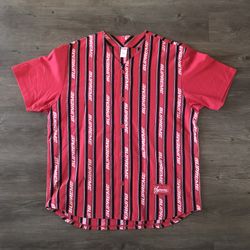 Supreme Button T Shirt Jersey 100% Cotton Size Large