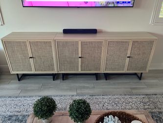 3 piece tv credenza