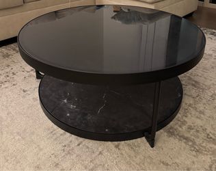 IKEA Black Round Coffee Table